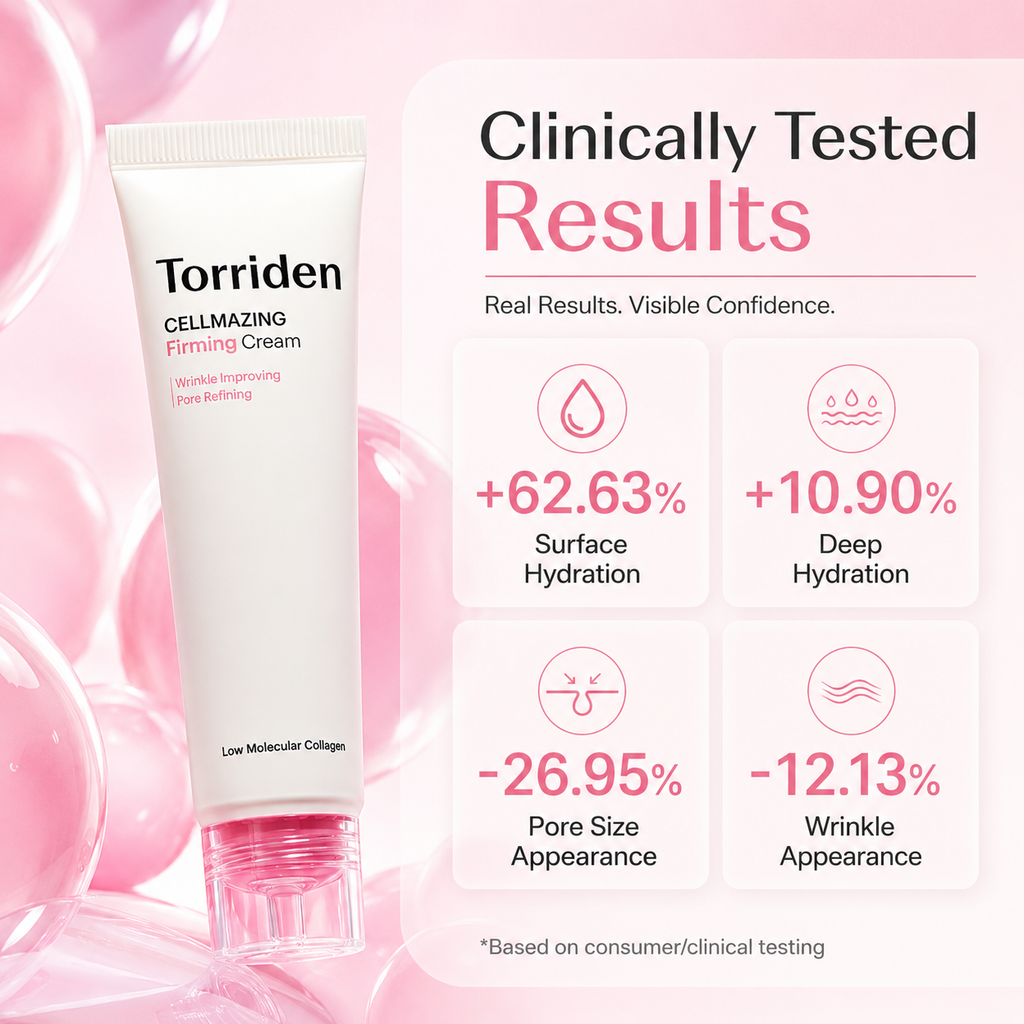 Torriden CELLMAZING Firming Cream-5D Collagen Firming Moisturizer for Mature Skin – Helps Skin Look Smoother, Plumper & More Lifted