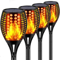 Solar Torch Lights Outdoor Waterproof | Flickering Flame LED | Garden Pathway Stake | 42 inch
