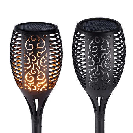 Solar Torch Lights Outdoor Waterproof | Flickering Flame LED | Garden Pathway Stake | 42 inch