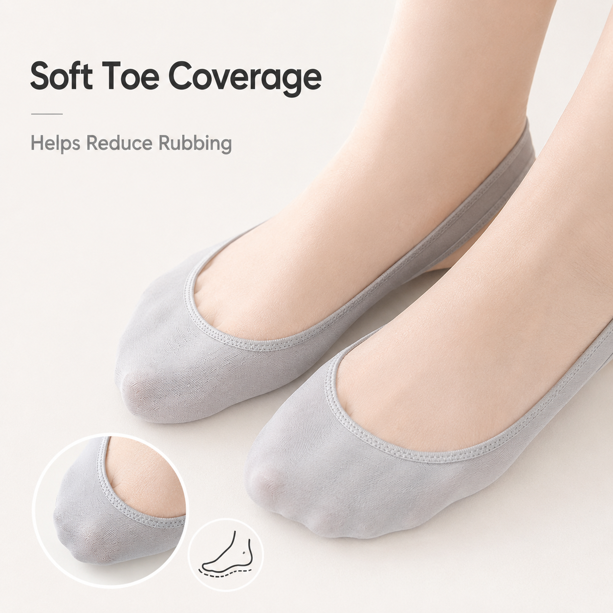 10PCS-Invisible Comfort Toe Liners for Flats, Heels & Low-Cut Shoes