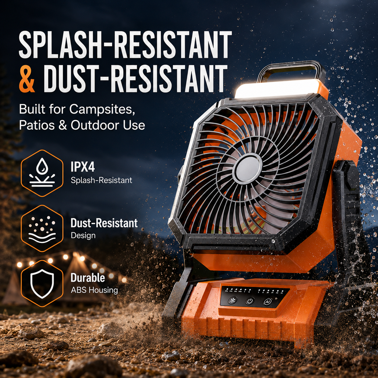 Outdoor Portable Air Cooler Fan for Camping, RVs & Power Outages