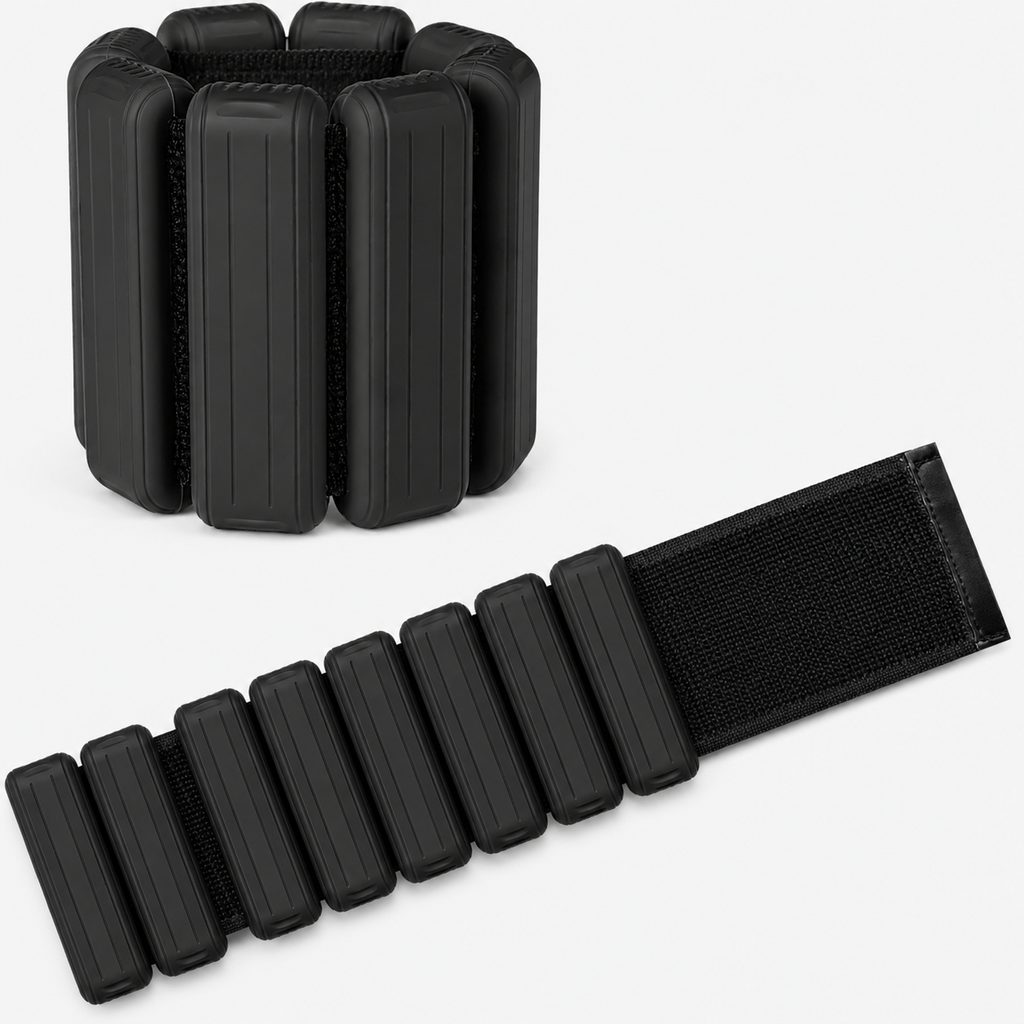 1LB Pair Silicone Weighted Bracelets – Adjustable Wrist & Ankle Weights for Walking, Yoga & Everyday Workouts